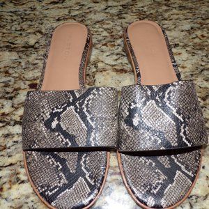 Halston Heritage Leather Snake Skin Shoes